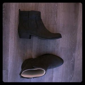 New gray Loft ankle boots; size 8.5
